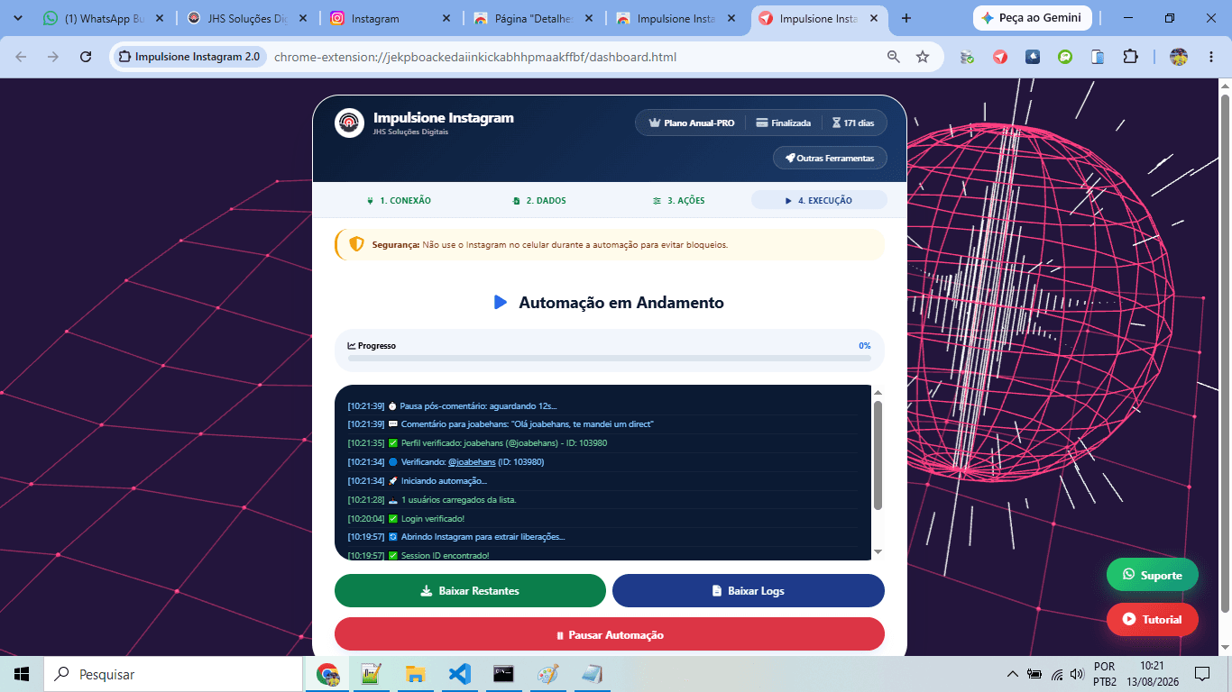 Automação para Instagram